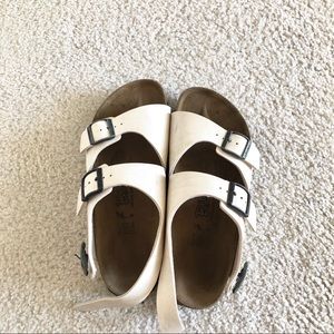 Birki’s by Birkenstock white sandals